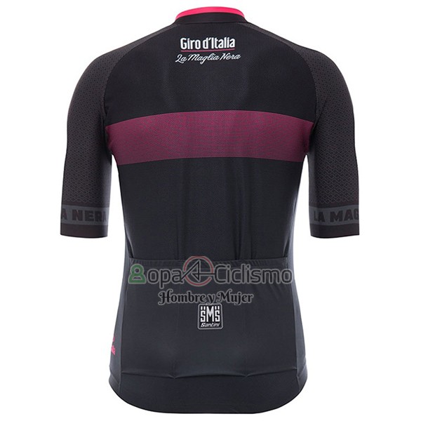 Giro d'Italia Ropa Ciclismo Culotte Corto 2017 Hombre Mangas Cortas Negro